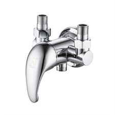 Bathtub Brass Shower Faucet Copper Exposed Mixer Valve Control Switch Tap Chrome