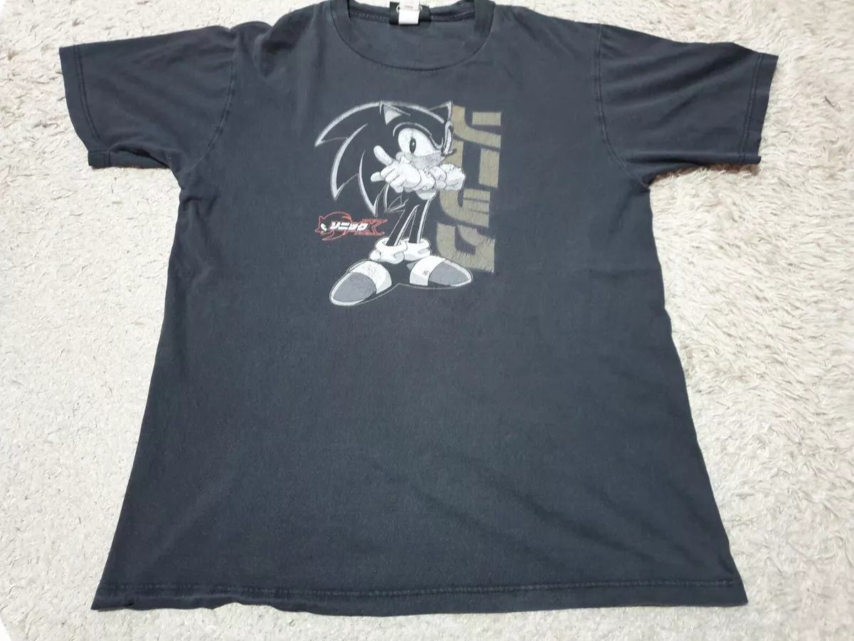 Vintage Sonic X Shadow Sega Anime T-shirt Sz-L