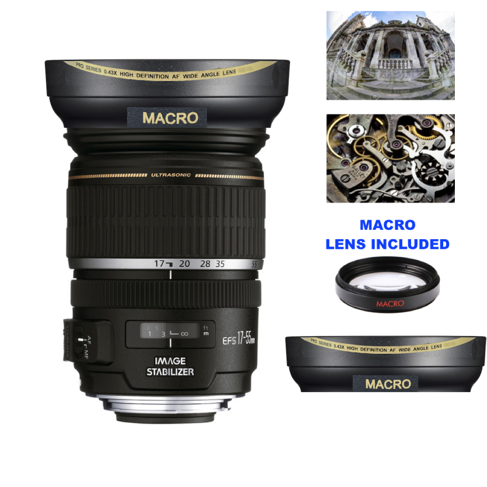 HD 16k WIDE ANGLE LENS MACRO LENS FOR Canon EF-S 17-55mm