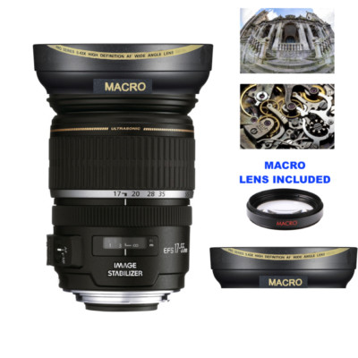 HD 16k  WIDE ANGLE LENS + MACRO LENS FOR Canon EF-S 17-55mm f/2.8 IS USM Lens
