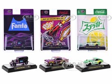 "SODAS" 3 PC SET RELEASE 51 1/64 DIECAST MODEL CARS BY M2 MACHINES 52500-A51