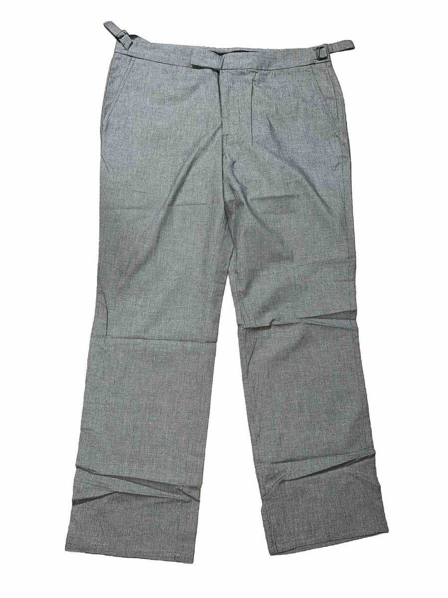 Bonobos Maide Cotton Stretch Golf Pants Slim Gray Plaid Adjustable