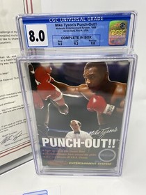 Mike Tyson&rsquo;s Punch Out!! 💎 CGC 8.0 Graded 💎 Not Sealed Classic GOAT NES game