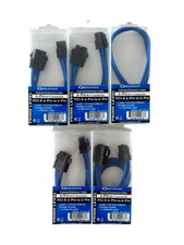 6-Pin M-F Connector PCI-E 6-Pin to 6-Pin Sleeved Extension 9.8in LOT OF 5