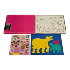 Vintage 1987 Lauri Foam Puzzle Happy Hippos #LR-2807 Philips Avon Made In USA