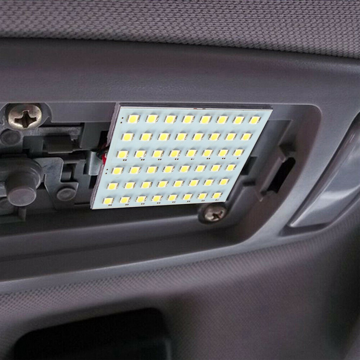 Led T10 Panel Adapter White Interior Courtesy Lights Cob 18 SMD