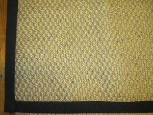 Pottery Barn 2 5 X 9 Black Color Bound Sisal Rug Runner Ebay