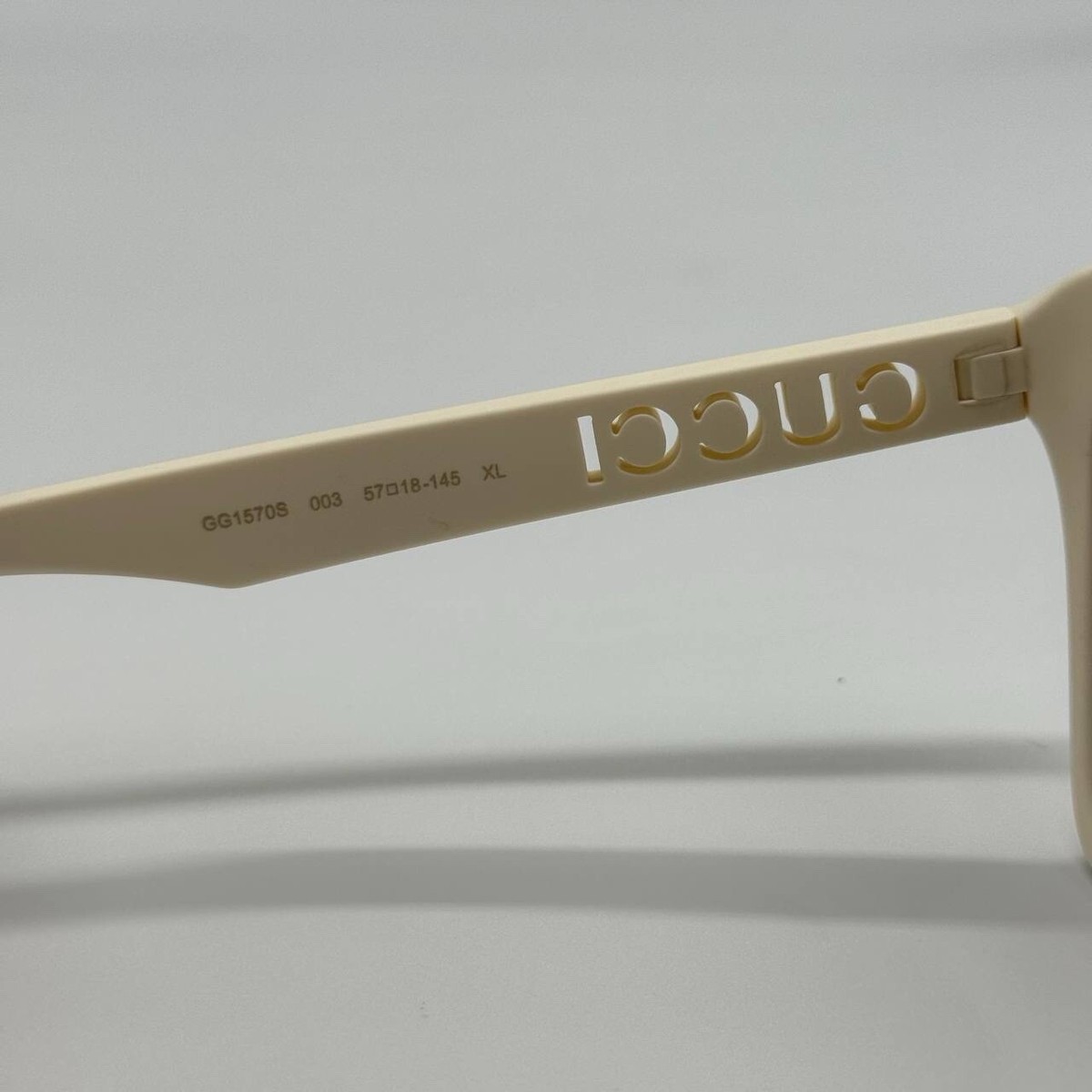 NEW GG1570S 003 GUCCI WHITE BROWN SQUARE UNISEX GUCCI SUNGLASSES NEW GG1570S 003 GUCCI WHITE BROWN SQUARE UNISEX GUCCI  main image 3