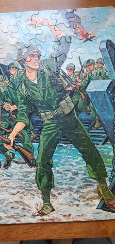 G.I. Joe 1965 VTG 100pcs Puzzle (D-Day Normandy) Whitman/Hasbro COMPLETE (4611) - Picture 3 of 4