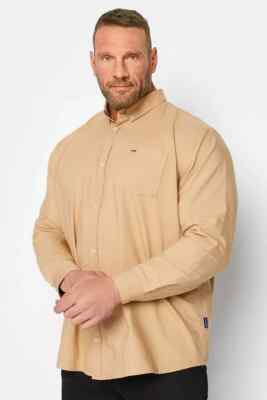 BadRhino Langarm Oxford Hemd in Camelbraun GRÖSSE 5-6XL Brandneu