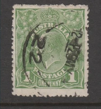 KGV 1 D GREEN  LARGE MULTIPLE WMK ON COARSE MESH FU.