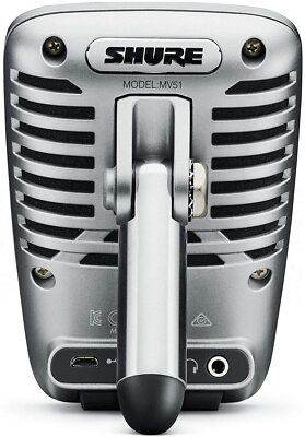 Shure MV51-DIG MOTIV Vocal Condenser Microphone. U.S. Authorized