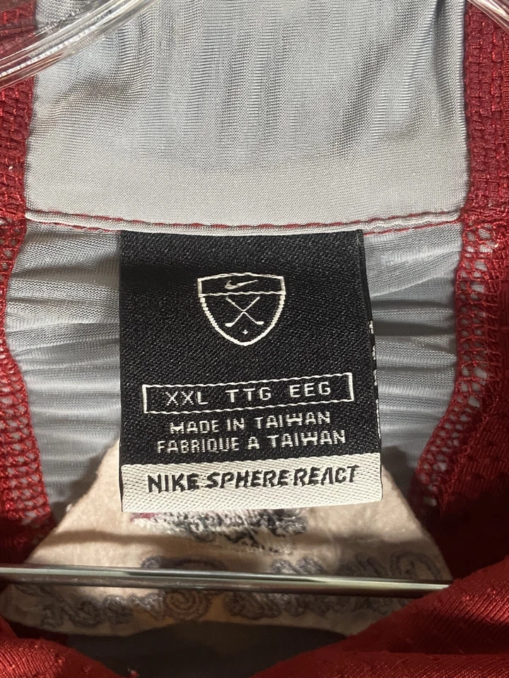 Nike Golf Mens Medium Dri-Fit Willow Creek Red Shirt Patch Quarter Zip XXL - Image 3 of 4