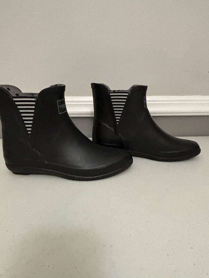 London Fog Womens Ankle In Black  Rain Boots Size 9. - Image 2 of 4