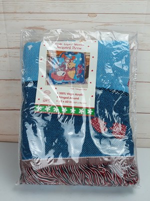 Vintage Beacon Disney Winnie the Pooh Woven Throw Blanket ...