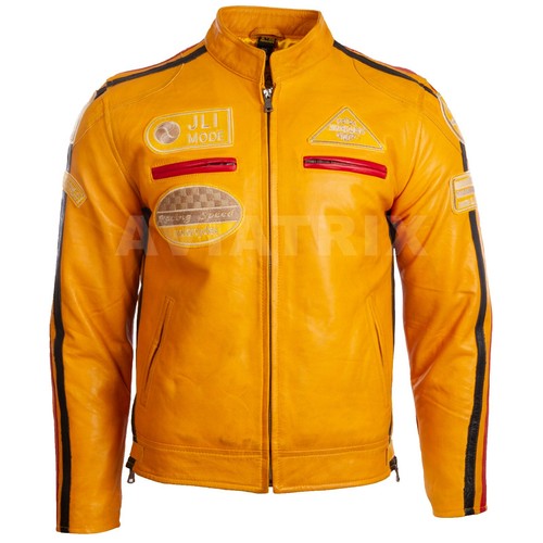 Giacca Da Moto In Vera Pelle Di Pecora Aviatrix Donna | Super Morbida, Taglio Attillato, Tasche Con Zip, Taglie Dalla S Alla 6XL