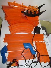 Tyco Mattel 54 Piece ORANGE Track Lot -15" Straights, Loops Curves Wall Pack 