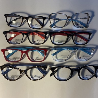  New Lot Of Eight (8) CHAMPION Reading Glasses POWERFLEX & Other Models