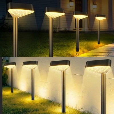8 Pack Solar Pathway Lights Outdoor, Bright LED Solar Landscape Lights, Water...