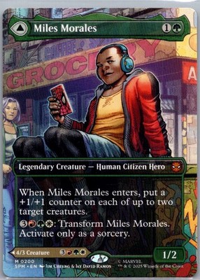 Miles Morales () (Borderless) (M) #200 Marvel's Spider-Man MTG NM
