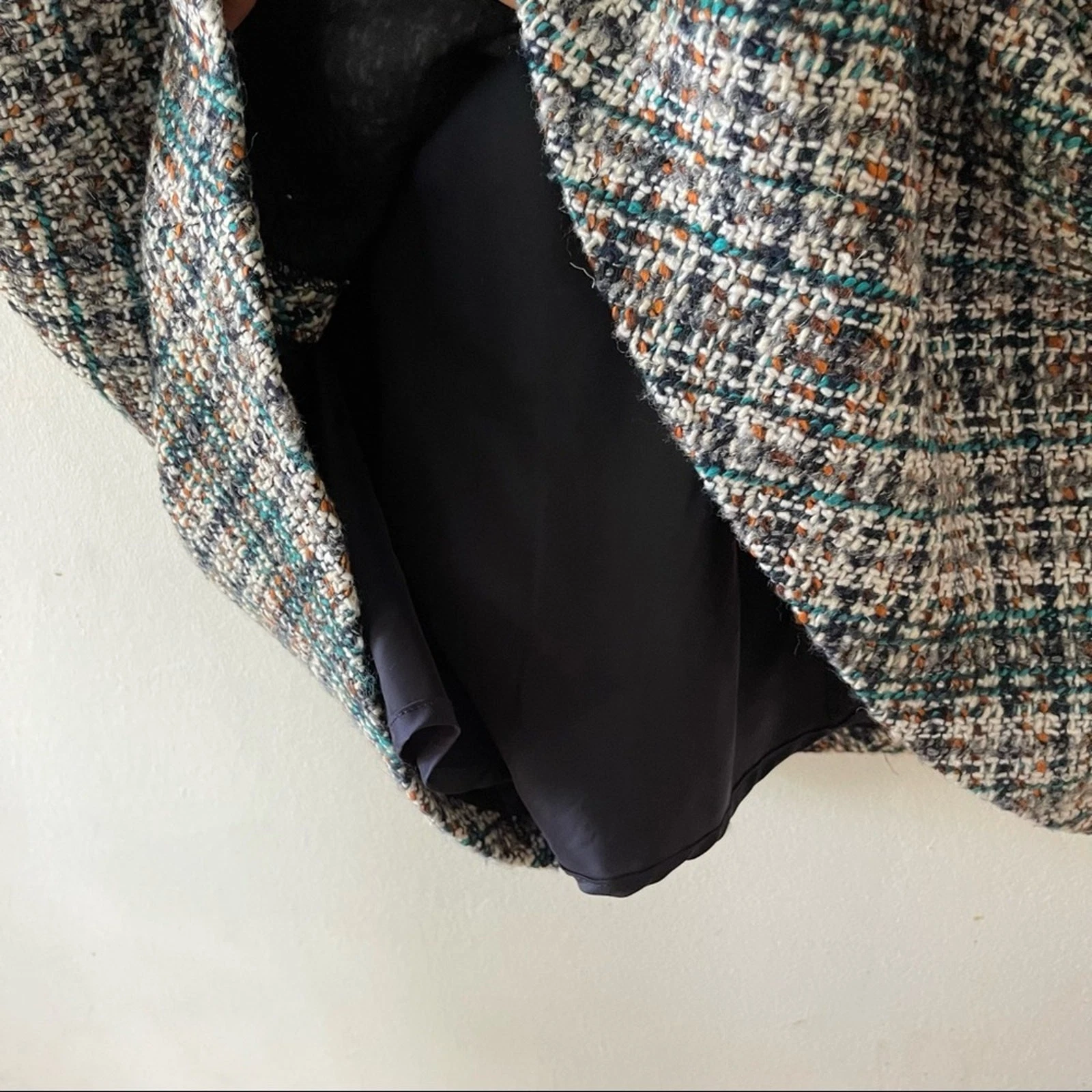 Abito a tubino Tory Burch tweed donna 10 testurizzato scuro accademia classico carriera nuovo con etichette