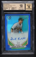 2014 Bowman Prospect Chrome Blue Refractor /150 Daniel Robertson BGS 10 Auto 4f5