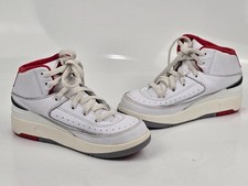 Jordan Air 2 Retro Kids White / Red / Grey High Top Sneakers US Size 11C