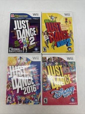 Nintendo Wii Just Dance Lot (4) 2016, Disney Party, Kids 2, Just Dance 2 Games
