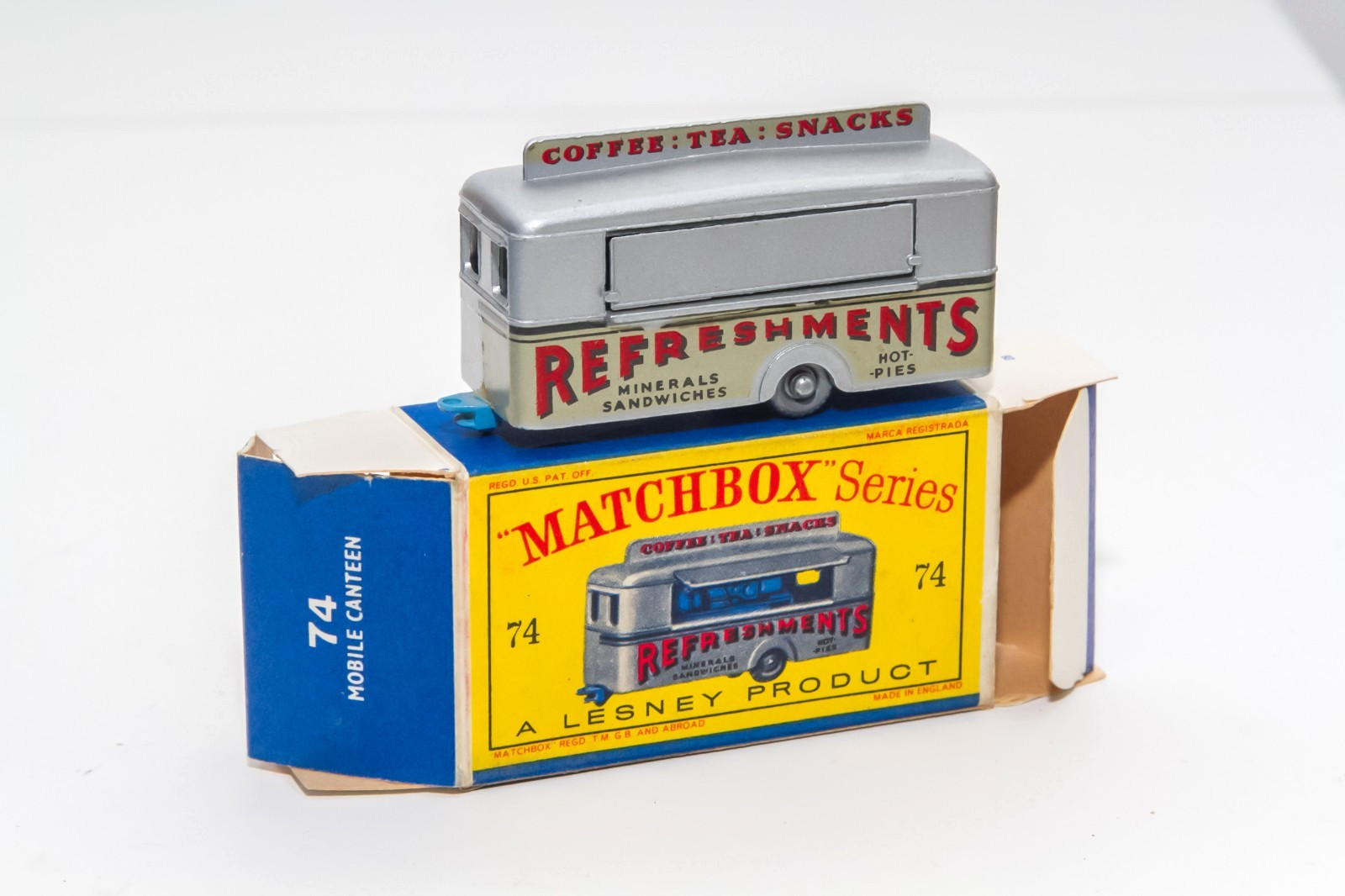 MATCHBOX N°74 MOBILE CANTEEN 1959 Powerhouse Collection - Toy Matchbox No 74 mobile canteen trailer