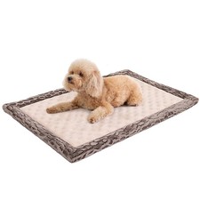 Petrendy Dog Crate Pad mousse douce tapis de lit pour animaux de compagnie petits chiens moyens antidérapant lavable