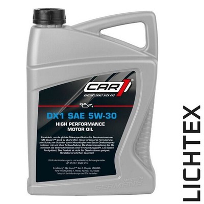 CAR1 Motorenöl SAE 5W-30 DX1 Leichtlauf 5 Liter High Performance Motor öl