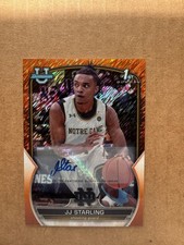 JJ STARLING ~ 2022-23 Bowman University Chrome ORANGE SHIMMER AUTO /25 SYRACUSE