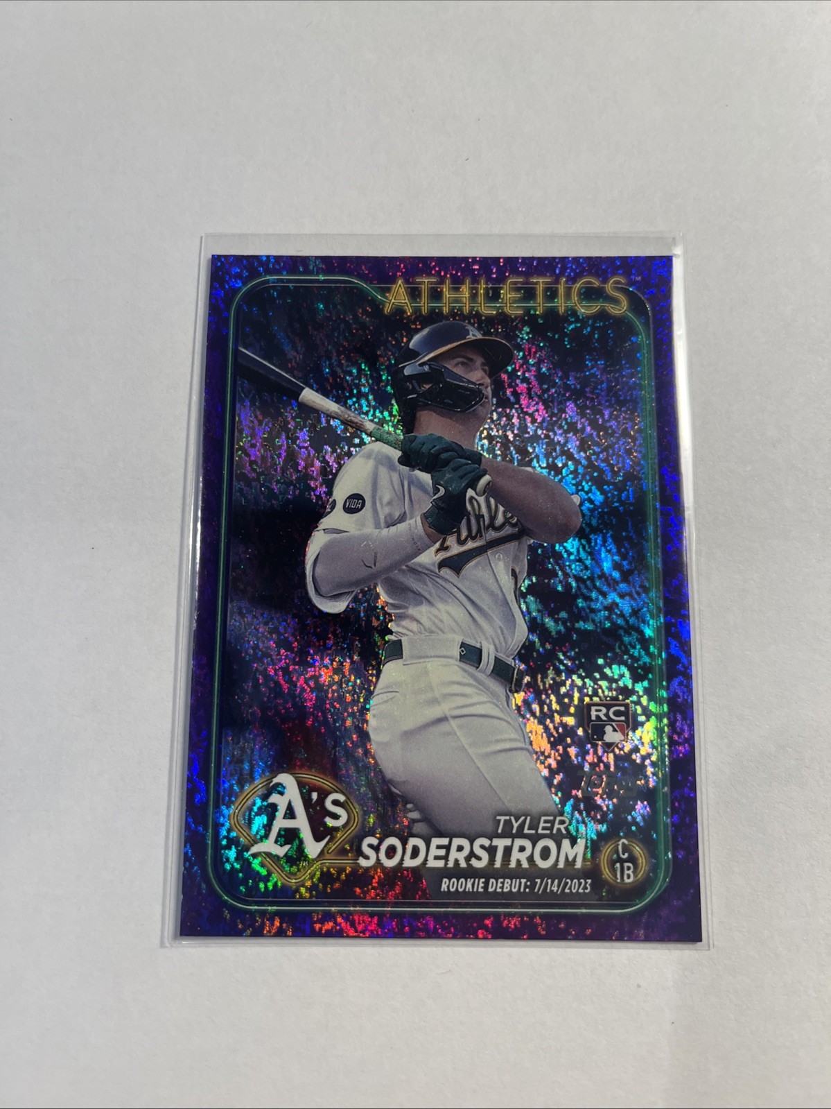 2024 Topps Update #US116 Tyler Soderstrom Rookie Debut Purple Foil /799