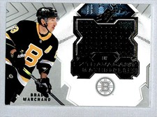 Brad Marchand 2021-22 UD SPx Extravagant Materials Jersey #EM-BM Boston Bruins