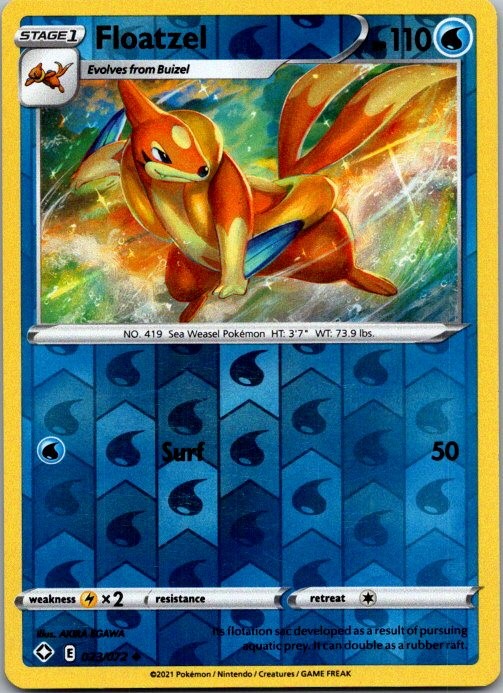 Floatzel Reverse Holo Uncommon Shining Fates 023/072 NM