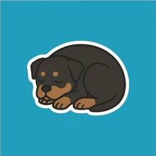 Rottweiler Sleeping Sticker
