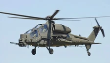 Agusta A-129 Mangusta Desktop Kiln Dried Wood Helicopter New Model Large 1/32