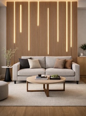8 Pack 96'' WPC Slat Wall Panels - 3D Home Decor