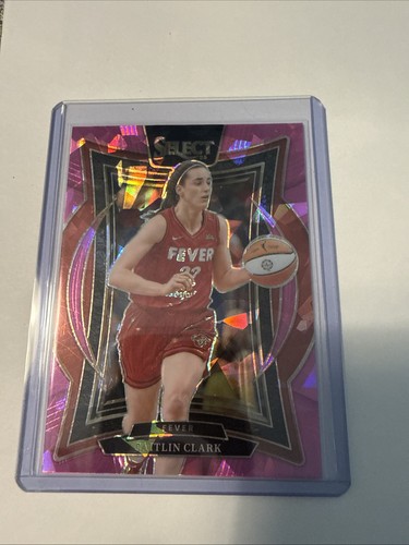 Caitlin Clark Panini Select 2025 WNBA Pink Cracked Ice Concourse Prizm #41 NM