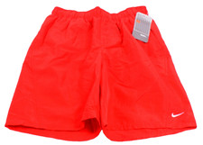 Nike Boy's L Red Brief Lined Swim Trunks Board Swim Shorts