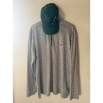 Greg Norman 1/4 Zip Pullover XL + Matching Hat Green Adjustable Golf Outfit Set