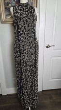 Vintage Scala Silk Sequin Beaded Evening Gown Homecoming Silver Pencil Dress