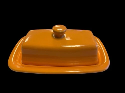 Fiesta Tangerine XL Extra Large Butter Dish Fiestaware