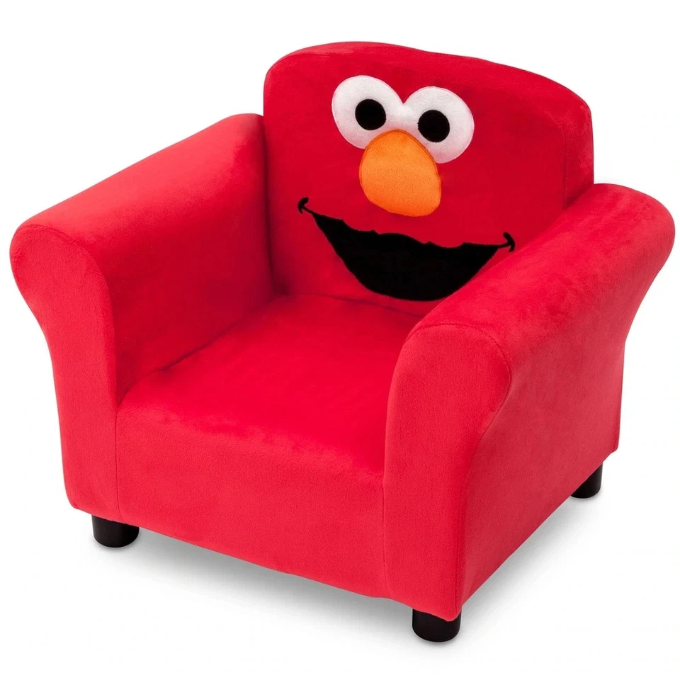 NEW! Sesame Street Elmo Upholstered Chair with High Arms - Red by Delta Children - Image 3 of 3