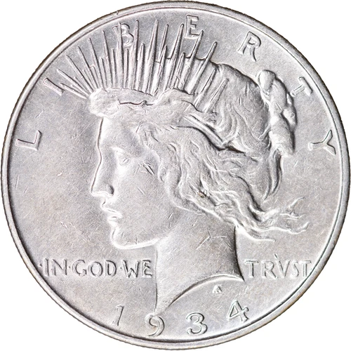 1934-D $1 Peace Silver Dollar ~ AU Details