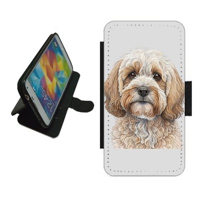Cockapoo Handyhülle Wallet Flip Cover für iPhone Samsung Pixel Dog COC1