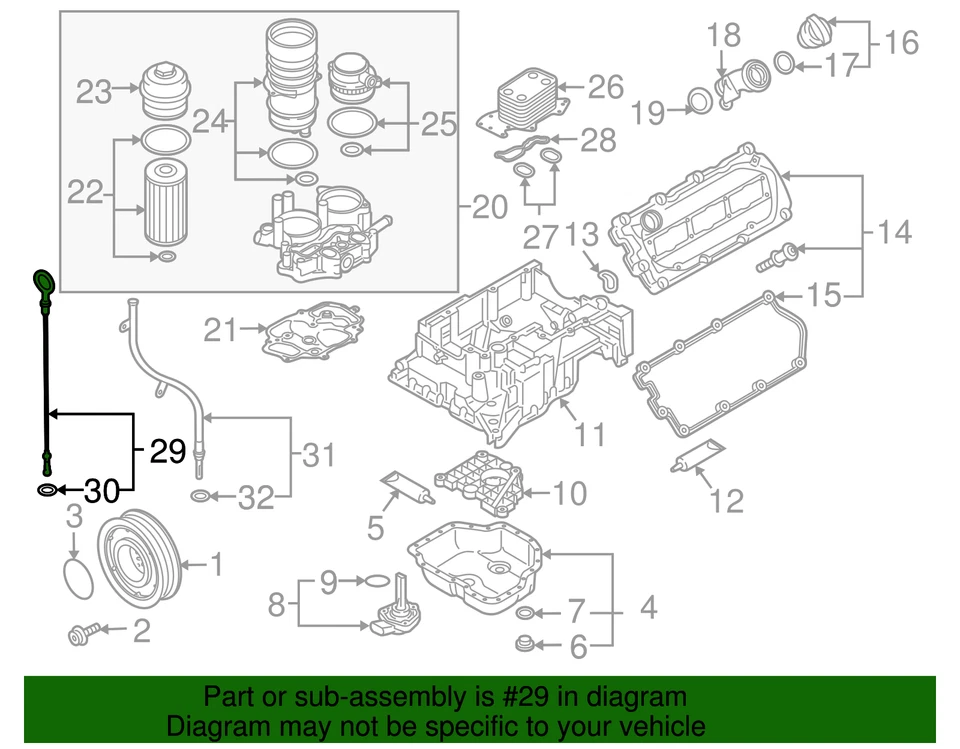 Varilla de medición original Volkswagen 059-115-611-AA Foto 2 de 3