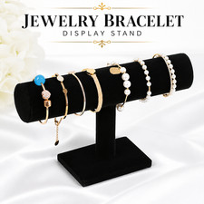 T Bar Jewelry Display Stand Bracelet Watch Necklace Holder Organizer Velvet Rack