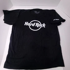 Hard Rock Cafe Las Vegas T-Shirt Men's Large L Black Retro Comfy Tee