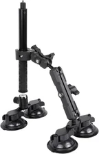 Car Mount for Insta360, 4 In1 Suction Cups Mount Kit with Invisible Selfie Stick